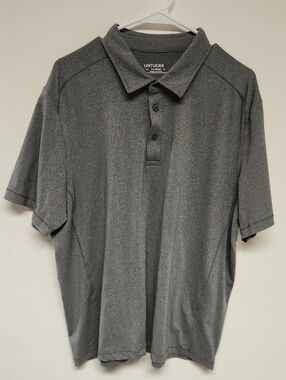 UNTUCKit Clavidor Polo Shirt Men’s XL Gray Performance Short Sleeve